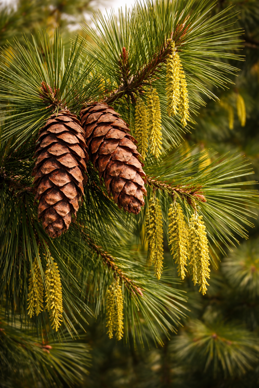 White Pine Cone and Tassel in Maine