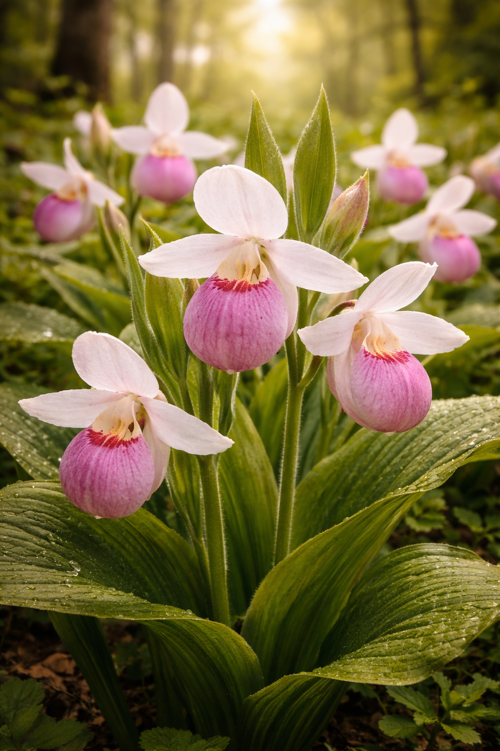 Showy Lady's Slipper in Minnesota